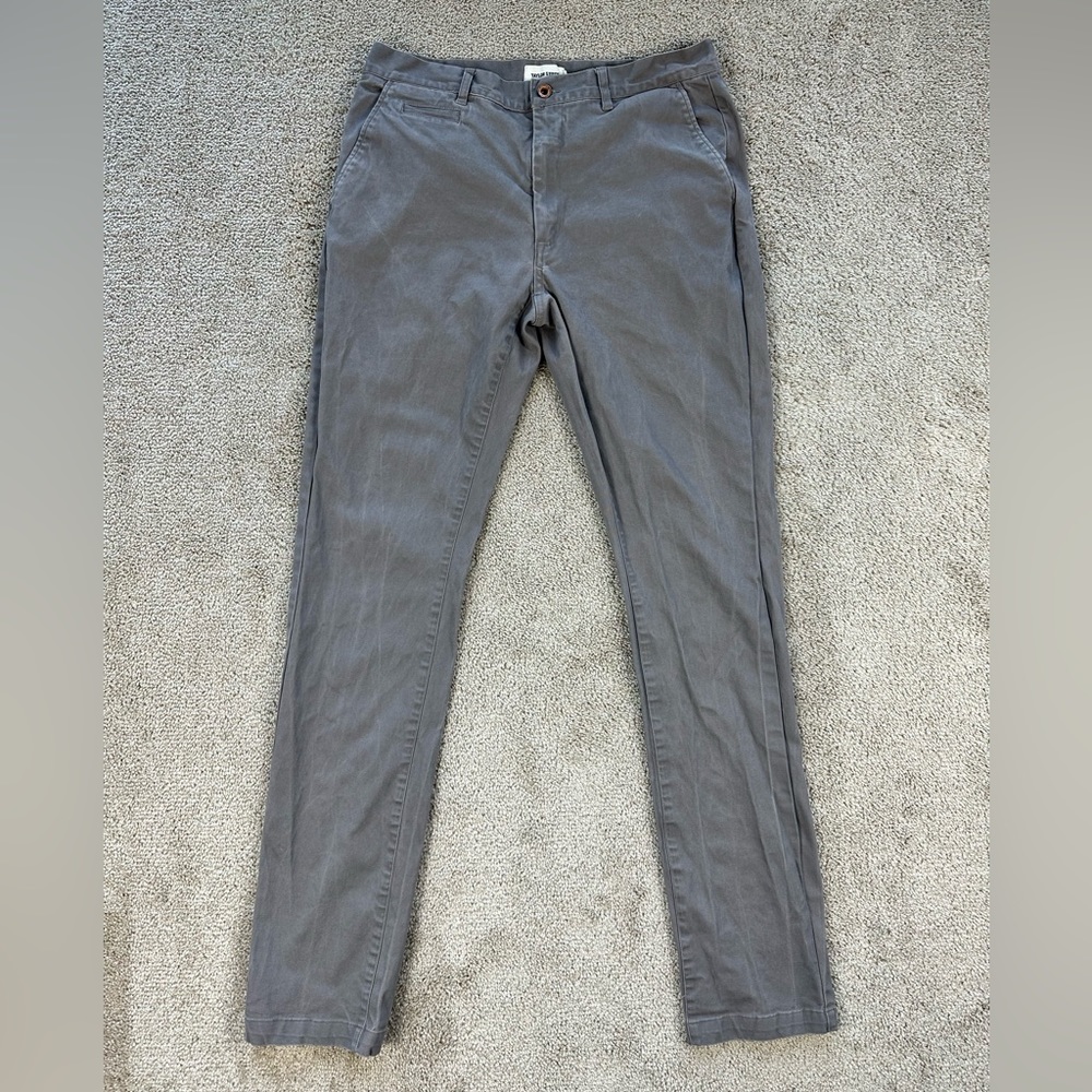Taylor Stitch Democratic Fit California Chino Pants Mens 33x27 Gray